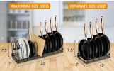 Expandable Pot Lid Organizer, Pots and Pans Lid Rack, Adjustable Pot Lid Holders for Cabinet, Clearance