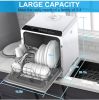 IAGREEA Portable Countertop Dishwasher, No Hookup Needed, Compact Dishwasher With 5-Liter Built-in Water Tank,5 Programs, 360° Dual Spray