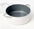 8qt Nonstick Ceramic Coated Aluminum Wide Stock Pot