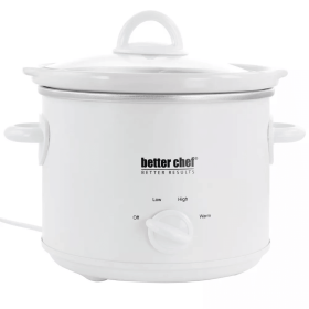 Better Chef 3-Quart Round Stone Cooker with Removable White Crock