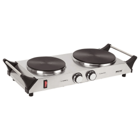 Better Chef Stainless Steel Electric Solid Element Countertop Double Burner