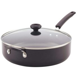 Farberware 6 Quart Easy Clean Aluminum Non-Stick Covered Jumbo Cooker, Black