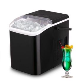 Countertop Ice Makers,26.5lbs in 24Hrs, 9 Cubes Ready in 8 Mins, Self-Cleaning Portable Ice Machine with Ice Scoop and Basket