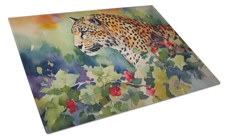 Leopard Glass Cutting Board Decorative Tempered Glass Kitchen Cutting and Serving Board Large Size Chopping Board