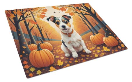 NEW Jack Russell Terrier Fall Glass Cutting Board Decorative Tempered Glass Kitchen Cutting and Serving Board Large Size Chopping Board