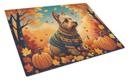 NEW Australian Terrier Terrier Fall Glass Cutting Board Decorative Tempered Glass Kitchen Cutting and Serving Board Large Size Chopping Board