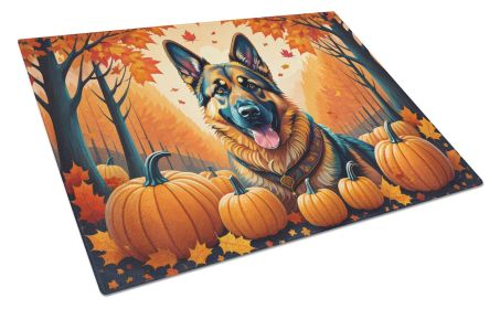 NEW German Shepherd Fall Glass Cutting Board Decorative Tempered Glass Kitchen Cutting and Serving Board Large Size Chopping Board