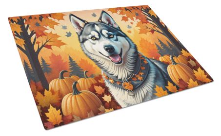 NEW Siberian Husky Fall Glass Cutting Board Decorative Tempered Glass Kitchen Cutting and Serving Board Large Size Chopping Board