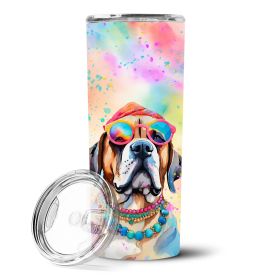 Mastiff Hippie Dawg Stainless Steel Skinny Tumbler Vacuum Double Walled Reusable Insulated Tumbler Travel Cup for Coffee Cocktails Gift with Lid