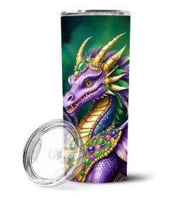 Dragon King of Mardi Gras Stainless Steel Skinny Tumbler Vacuum Double Walled Reusable Insulated Tumbler Travel Cup for Coffee Cocktails Gift with Lid