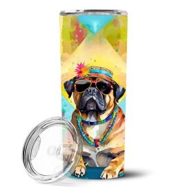 Cane Corso Hippie Dawg Stainless Steel Skinny Tumbler Vacuum Double Walled Reusable Insulated Tumbler Travel Cup for Coffee Cocktails Gift with Lid