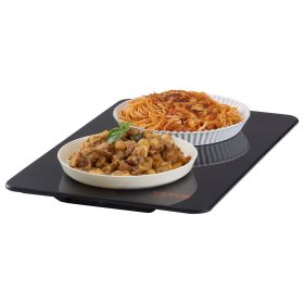 VEVOR Electric Warming Tray, 16.5" x 11" Portable Tempered Glass Heating Tray with Temperature Control (65-90°C), Perfect for Dinner, Catering, House