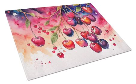 NEW Colorful Cherries Glass Cutting Board Decorative Tempered Glass Kitchen Cutting and Serving Board Large Size Chopping Board