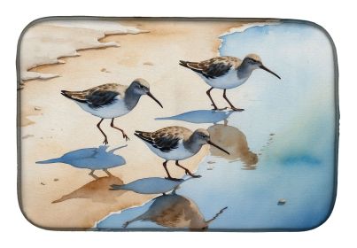 Sandpipers Dish Drying Mat Absorbent Dish Drying Mat Pad for Kitchen Counter Dish Drainer Mat for Countertop, 14 x 21", Multicolor