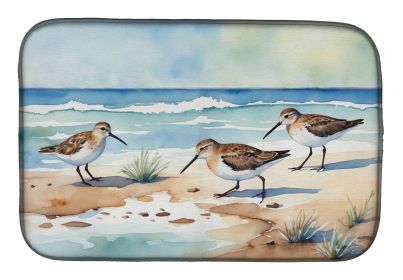 Sandpipers Hunting Dish Drying Mat Absorbent Dish Drying Mat Pad for Kitchen Counter Dish Drainer Mat for Countertop, 14 x 21", Multicolor