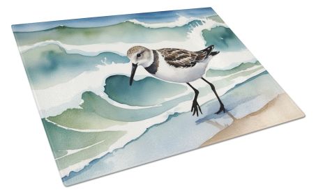 Sanderling Racing the Tide Glass Cutting Board Decorative Tempered Glass Kitchen Cutting and Serving Board Large Size Chopping Board