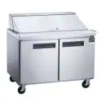 48.125 in. W 11.47 cu. ft. 2-Door Commercial Food Prep Table Refrigerator with Mega Top in Stainless Steel