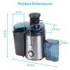 1000W Centrifugal Juicer Juice Extractor with 2 Speeds 3.6in Wide Feed Chute 17Oz Juicer Cup 54Oz Pulp Collector Electric Juicer for Fruits Vegetables