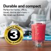 Hamilton Beach Single Serve Personal Smoothie Blender with 14 oz Travel Cup and Lid  Gray Model 51128