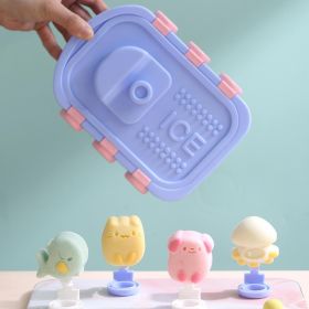 Silicone Ice Lattice Boat Shape DIY Children's Homemade Ice Cream Mold Ice Cream Chocolate Making Mold Removable Silicone Popsicle Molds;  Cute Ice Po (Color: Blue)