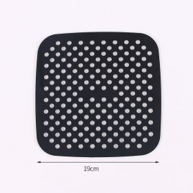 1pc 7.5in/8in/9in Air Fryer Liner Silicone Air Fryer Mat (Style: Square 7.5in, Color: Black)