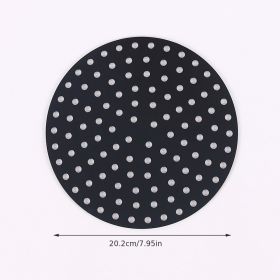 1pc 7.5in/8in/9in Air Fryer Liner Silicone Air Fryer Mat (Style: Round 8in, Color: Black)