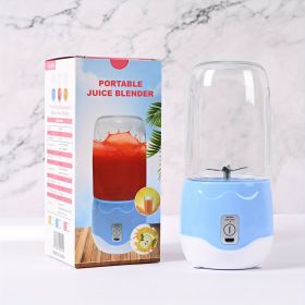 1pc Wireless Juicer Portable Household Mini Fruit Juicer Cup USB Electric Outdoor Small Juicing Cup (Color: Blue)