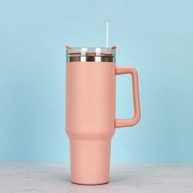 1200ml Stainless Steel Mug Coffee Cup Thermal Travel Car Auto Mugs Thermos 40 Oz Tumbler with Handle Straw Cup Drinkware New In (capacity: 1200ml, Color: O)