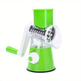 1 Set; 4in1; Vegetable Slicer; Multifunctional Fruit Slicer; Manual Food Grater; Rotary Cutter; Vegetable Grinders; Kitchen Stuff; Kitchen Gadgets (Color: green)