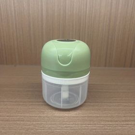 1pc Electric Garlic Chopper, Onion Chopper, USB Charging Vegetable Mincer, Electric Mini Chopper, Food Processor, Kitchen Tools (Color: green, size: 250ML)