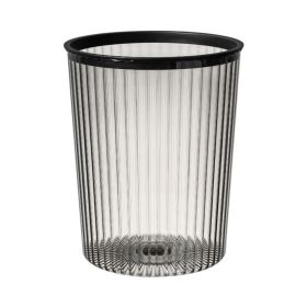 Waste Bin Transparent Without Lid Dustbin (Color: Black)