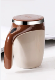 Self Stirring Mug - Rechargeable Automatic Magnetic Electric Coffee Mug, Rotating Cute Mixing Cup Tasse (Color: Brown)