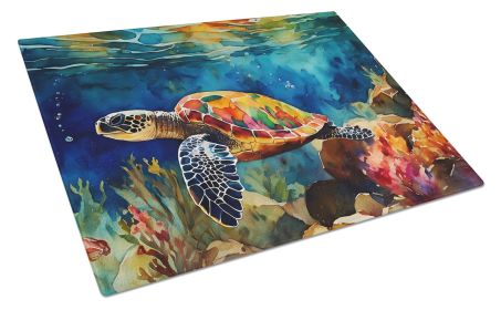 NEW Loggerhead Sea Turtle Glass Cutting Board Decorative Tempered Glass Kitchen Cutting and Serving Board Large Size Chopping Board (default: default)