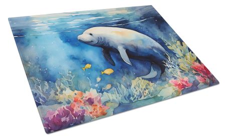 NEW Manatee Glass Cutting Board Decorative Tempered Glass Kitchen Cutting and Serving Board Large Size Chopping Board (default: default)