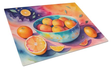 NEW Colorful Oranges Glass Cutting Board Decorative Tempered Glass Kitchen Cutting and Serving Board Large Size Chopping Board (default: default)