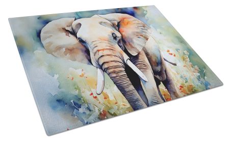 NEW Elephant Glass Cutting Board Decorative Tempered Glass Kitchen Cutting and Serving Board Large Size Chopping Board (default: default)