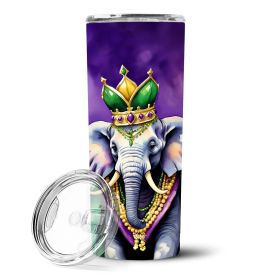 Elephant King of Mardi Gras Stainless Steel Skinny Tumbler Vacuum Double Walled Reusable Insulated Tumbler Travel Cup for Coffee Cocktails Gift with L (default: default)