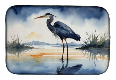 Blue Heron Barely Lit Sky Dish Drying Mat Absorbent Dish Drying Mat Pad for Kitchen Counter Dish Drainer Mat for Countertop, 14 x 21", Multicolor (default: default)